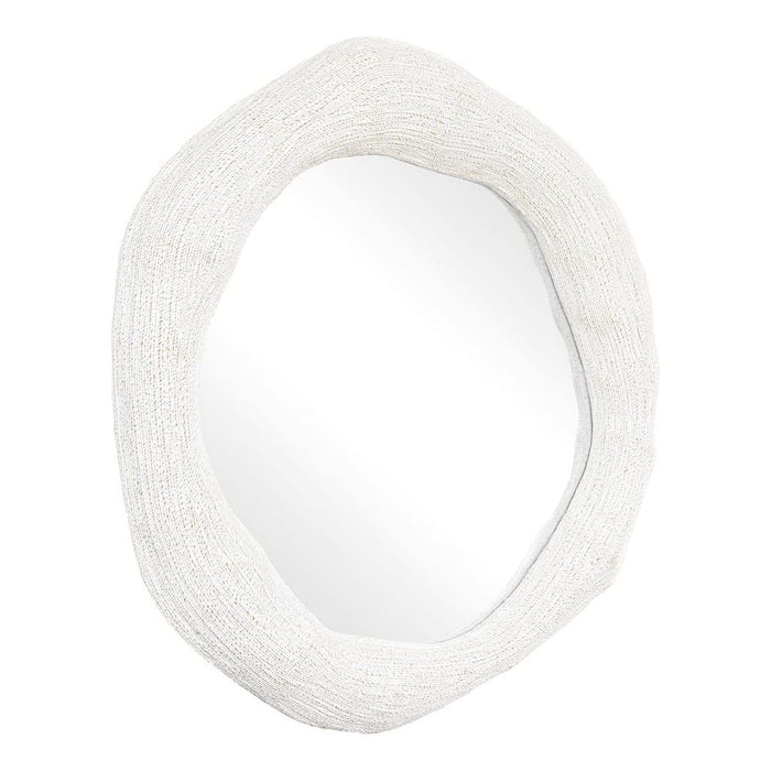 Uttermost Phoebe White Rope Round Wall Mirror