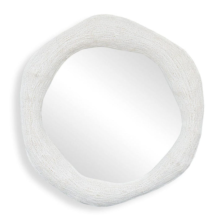 Uttermost Phoebe White Rope Round Wall Mirror