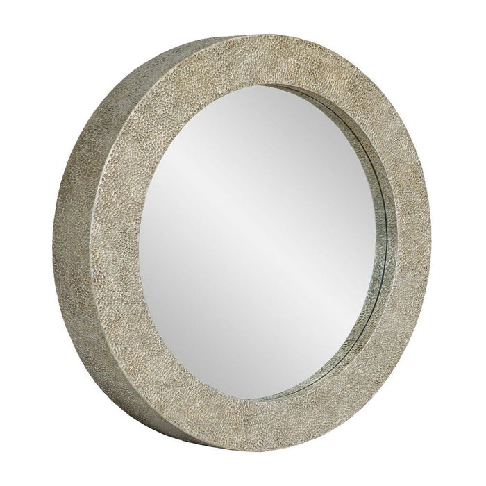 Uttermost Zola Warm Antiqued Champagne Round Wall Mirror