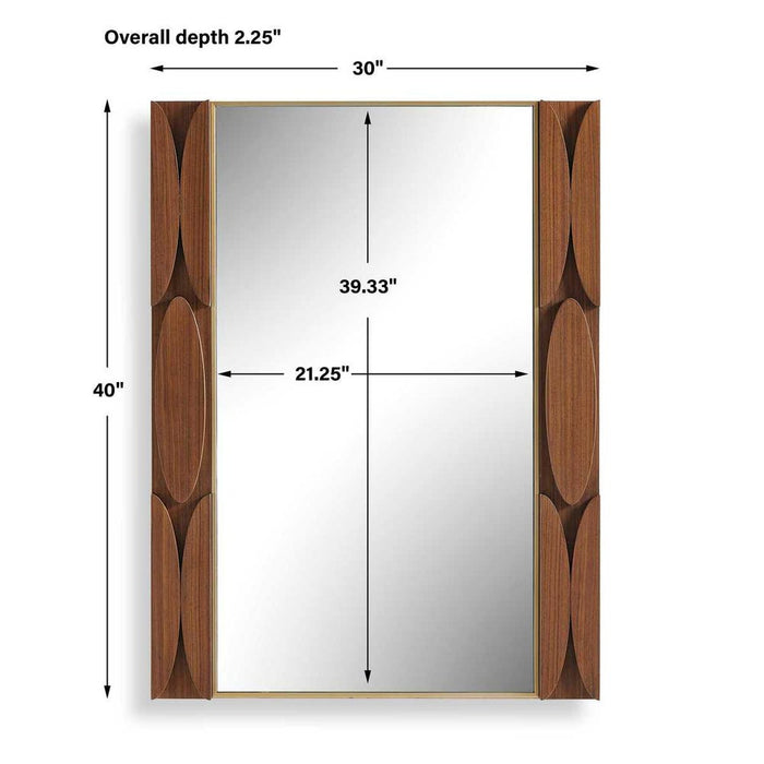 Uttermost Macario Walnut Wall Mirror