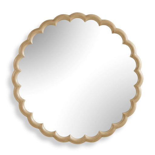 Uttermost Cerrito Burnished Ivory Wood Round Wall Mirror