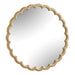 Uttermost Cerrito Burnished Ivory Wood Round Wall Mirror