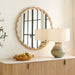 Uttermost Cerrito Burnished Ivory Wood Round Wall Mirror