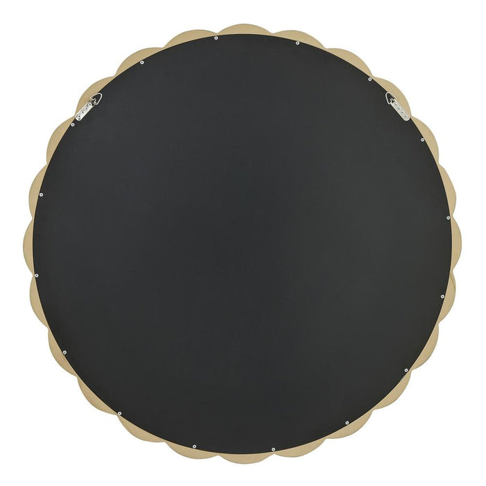 Uttermost Cerrito Burnished Ivory Wood Round Wall Mirror