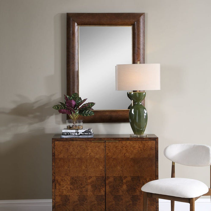 Uttermost Donovan Antique Walnut Wall Mirror