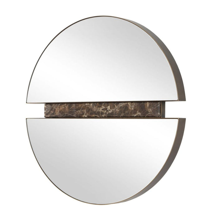 Uttermost Hanover Two-Mirrored Halves Round Wall Mirror