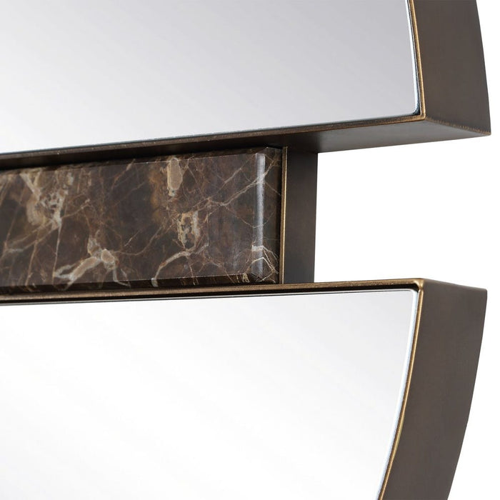 Uttermost Hanover Two-Mirrored Halves Round Wall Mirror