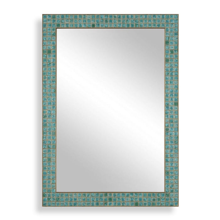 Uttermost Coralie Teal & Green Ceramic Wall Mirror