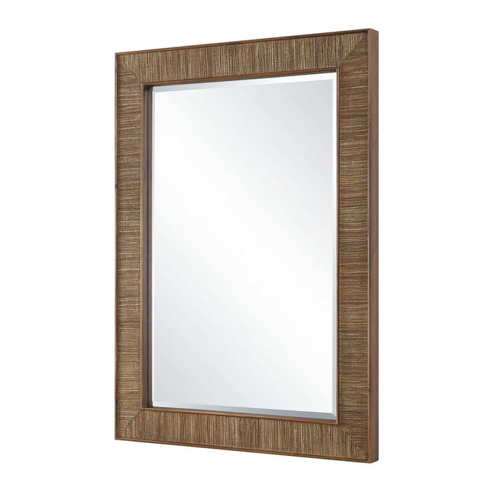 Uttermost Aldous Walnut & Jute Wall Mirror
