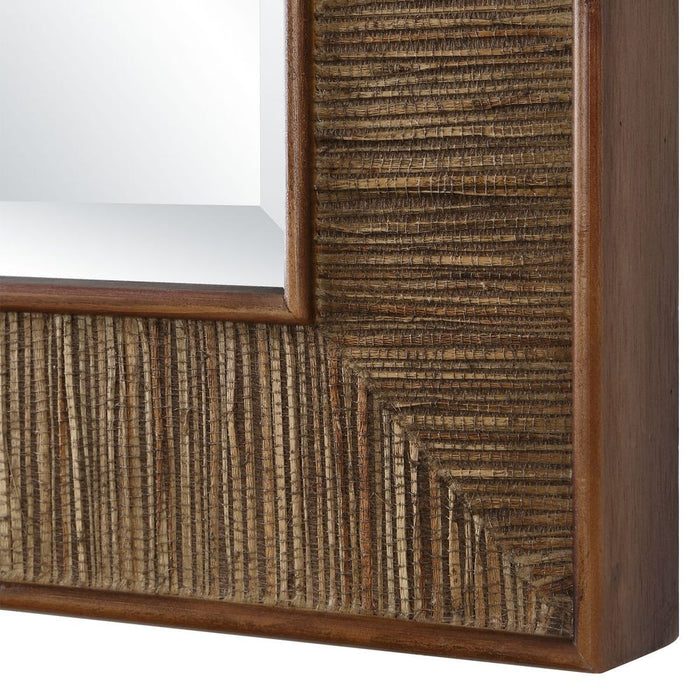 Uttermost Aldous Walnut & Jute Wall Mirror