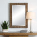 Uttermost Aldous Walnut & Jute Wall Mirror