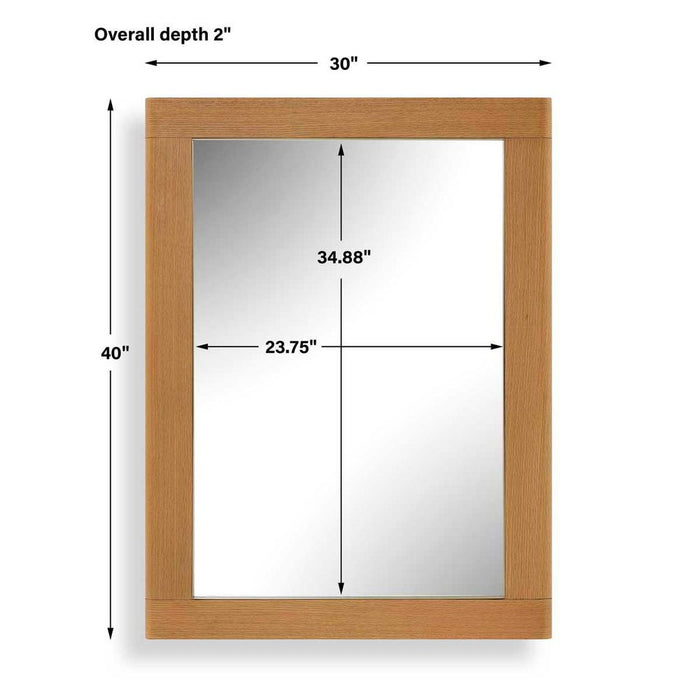 Uttermost Bishop Oak Wall Mirror