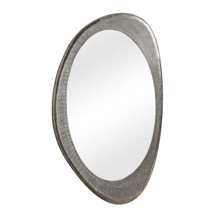 Uttermost Schiller Antique Nickel Oval Wall Mirror