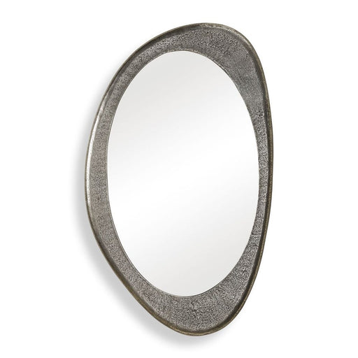 Uttermost Schiller Antique Nickel Oval Wall Mirror