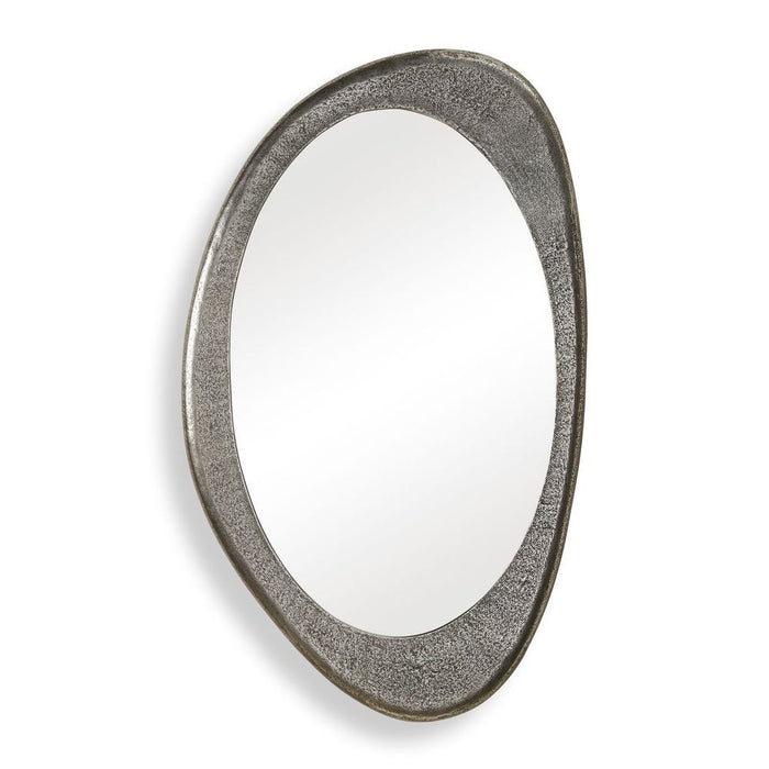 Uttermost Schiller Antique Nickel Oval Wall Mirror