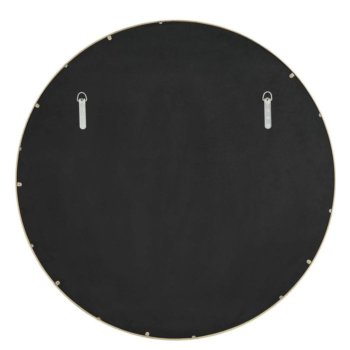 Uttermost Crinkle Champagne Round Wall Mirror