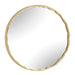 Uttermost Crinkle Champagne Round Wall Mirror