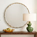 Uttermost Crinkle Champagne Round Wall Mirror