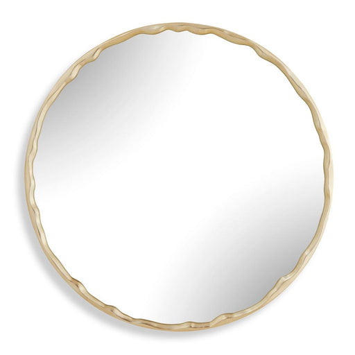 Uttermost Crinkle Champagne Round Wall Mirror