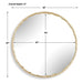 Uttermost Crinkle Champagne Round Wall Mirror