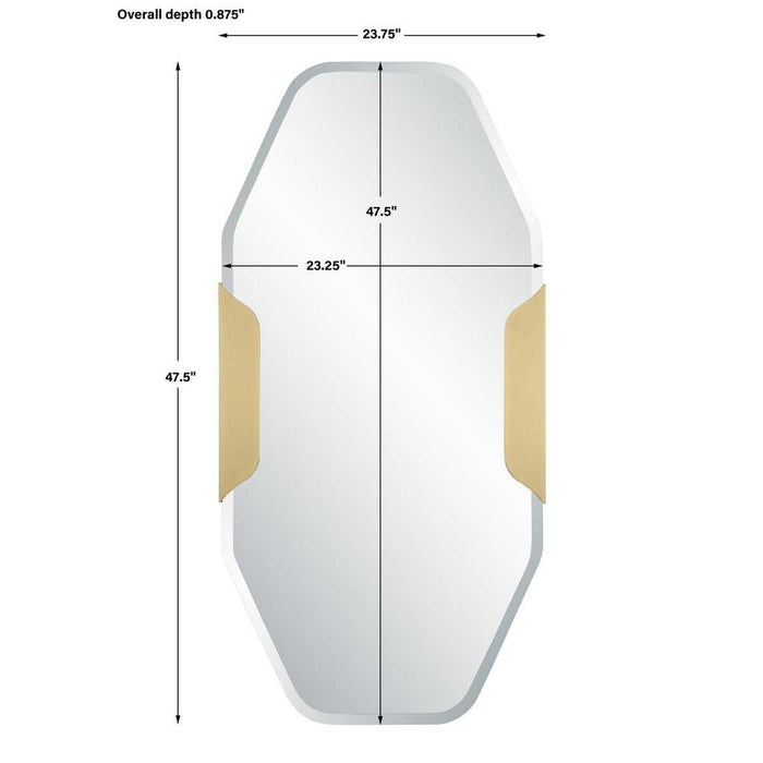 Uttermost Makari Brass Accent Wall Mirror