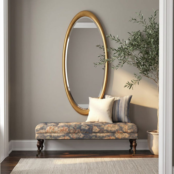 Uttermost Sonic Golden Bronze Oval Wall Mirror