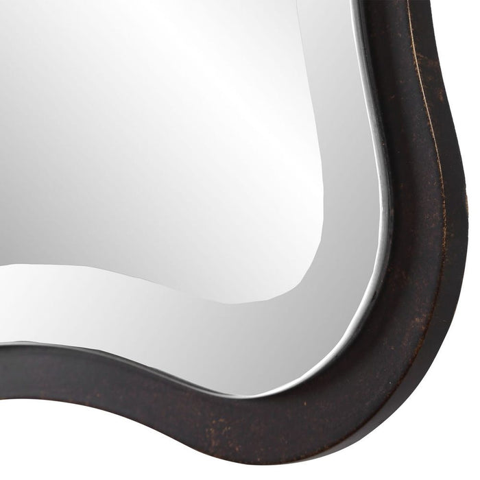 Uttermost Aneta Scalloped Dark Bronze Wall Mirror