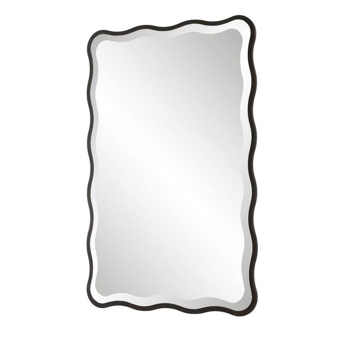 Uttermost Aneta Scalloped Dark Bronze Wall Mirror