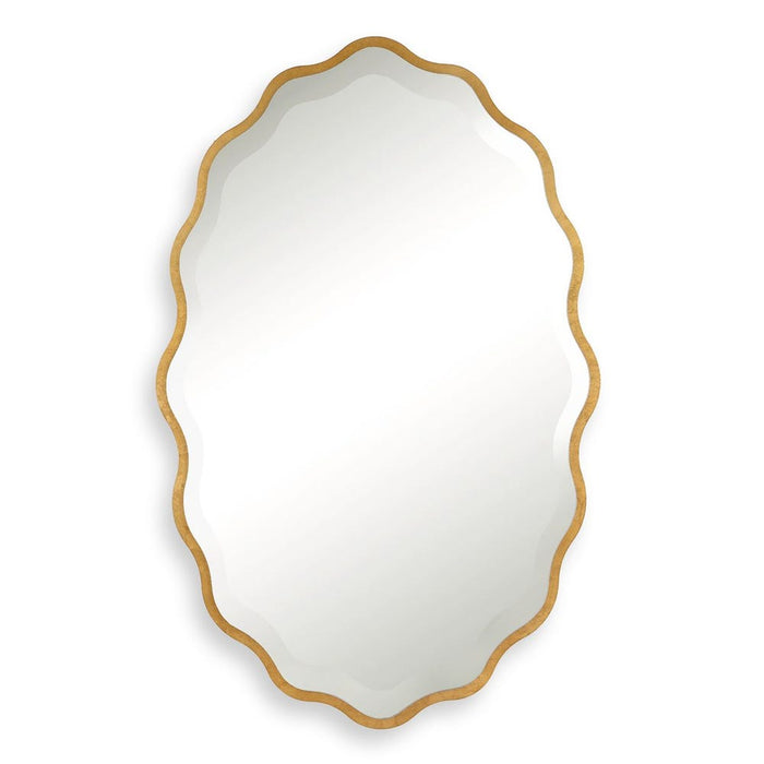Uttermost Aneta Antique Gold Scalloped Oval Wall Mirror