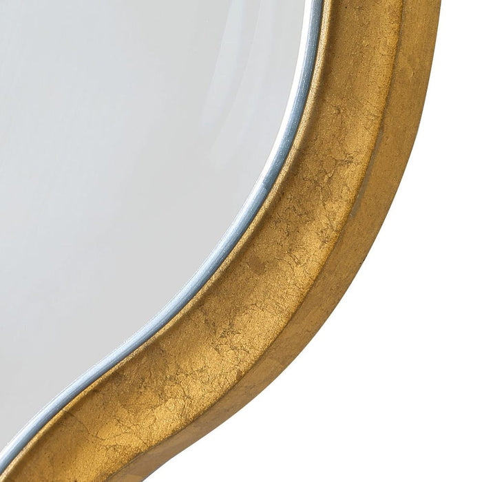 Uttermost Aneta Antique Gold Scalloped Oval Wall Mirror