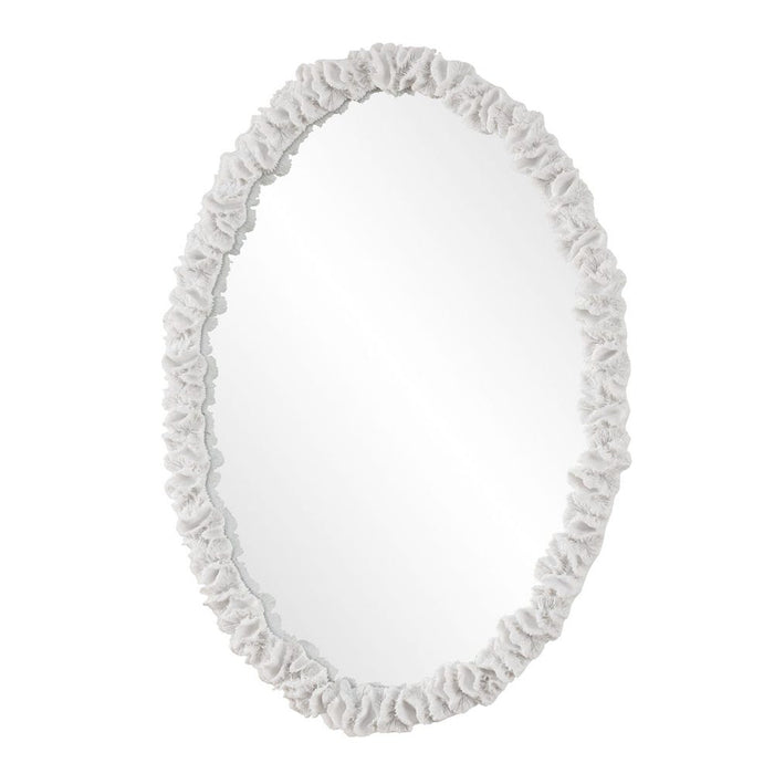 Uttermost Coral Reef White Oval Wall Mirror