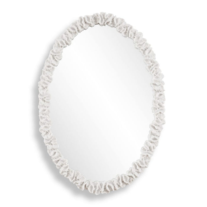 Uttermost Coral Reef White Oval Wall Mirror