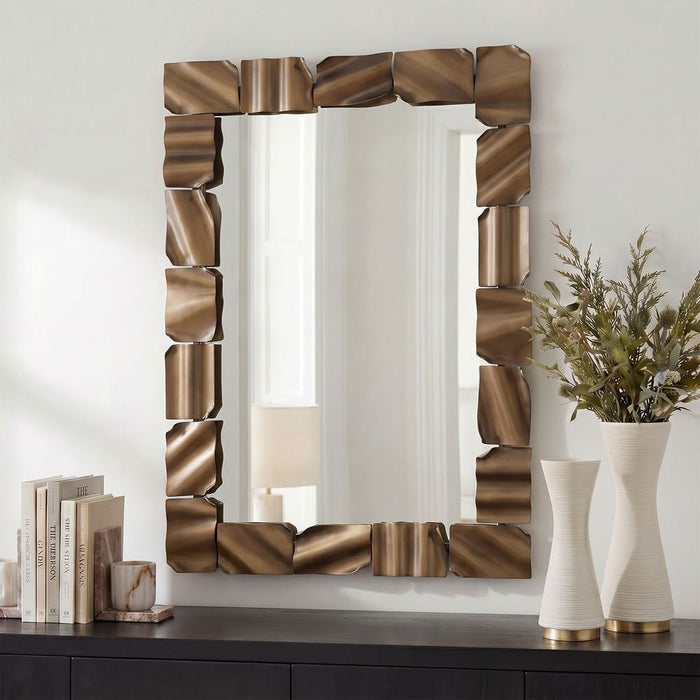 Uttermost Vela Sculptural Bronze Wall Mirror
