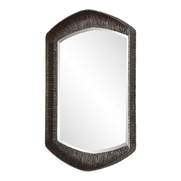 Uttermost Aurelia Ridge Sculptural Bronze Wall Mirror