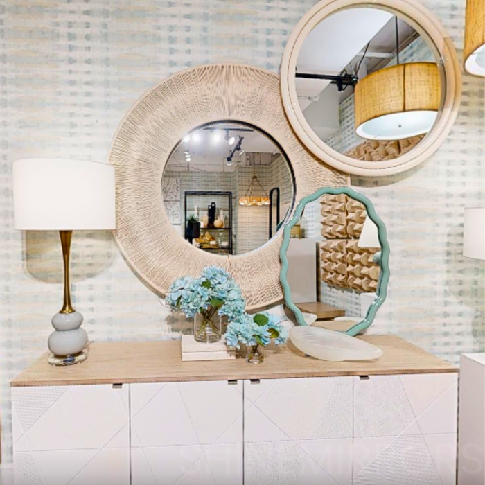 Uttermost Florian White Round Wall Mirror