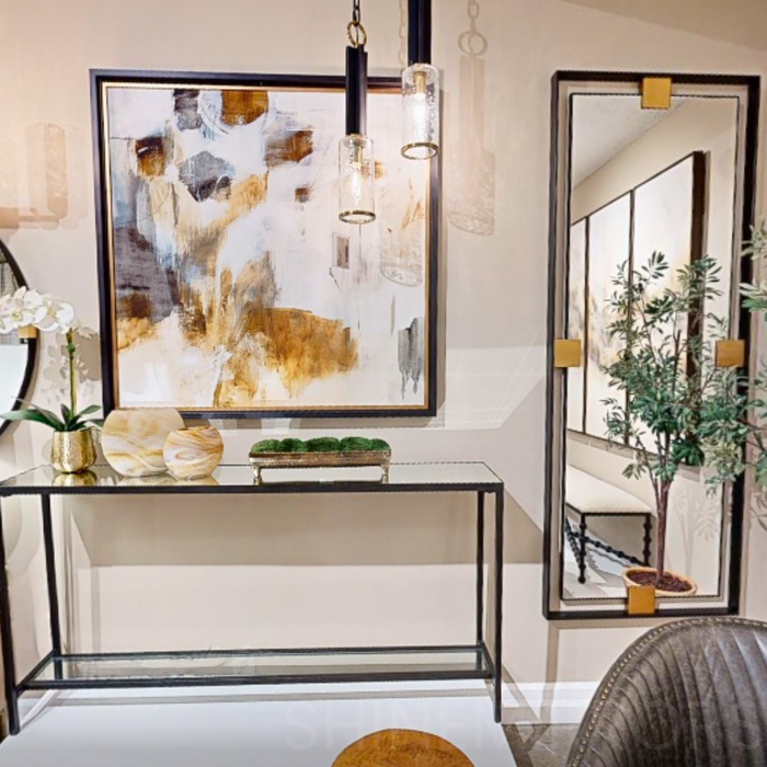 Uttermost Cornerstone Brushed Brass Mirror