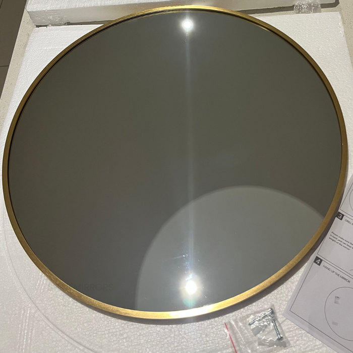 Bethune Round Rose Gold Framed Wall Mirror