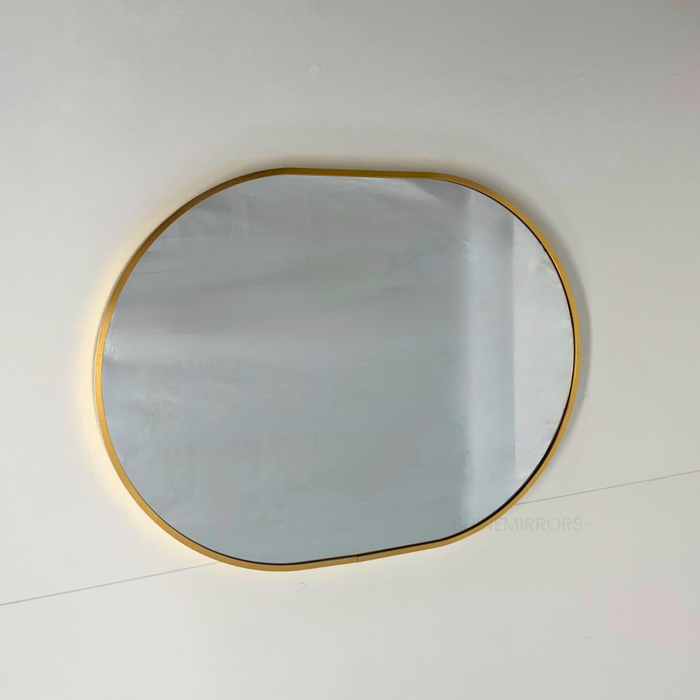 Martin Oval Gold Framed Wall Mirror