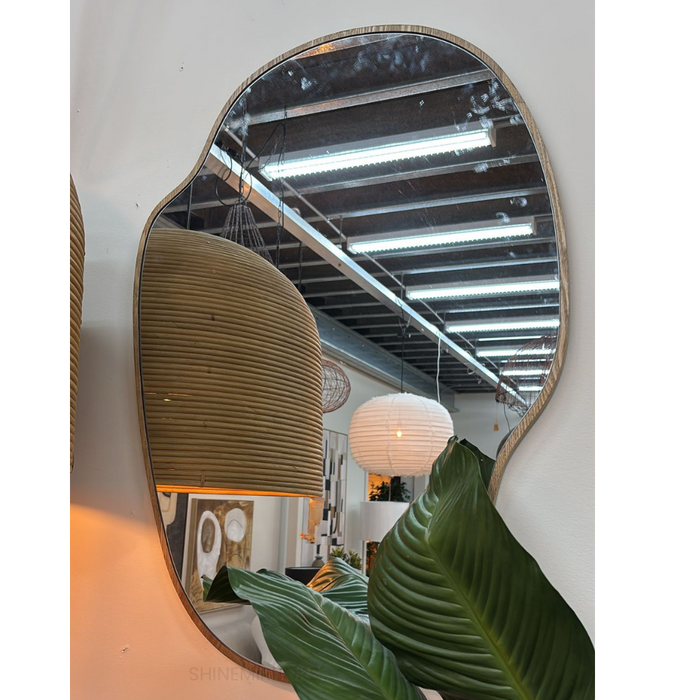 Dwayne Organic Oak Wall Mirror