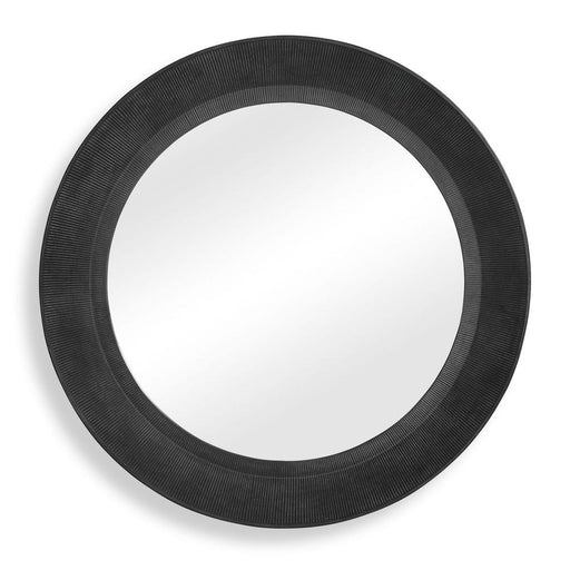 Uttermost Montgomery Rustic Black Round Mirror