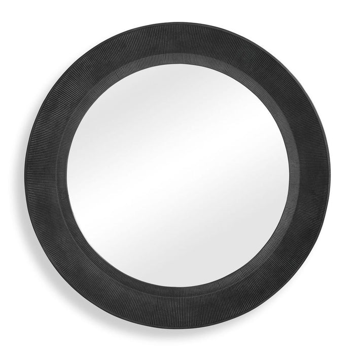 Uttermost Montgomery Rustic Black Round Mirror