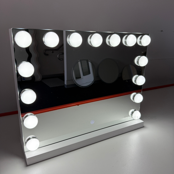 Adriana Rectangular Hollywood Frontlit LED Table Mirror - For Clearance