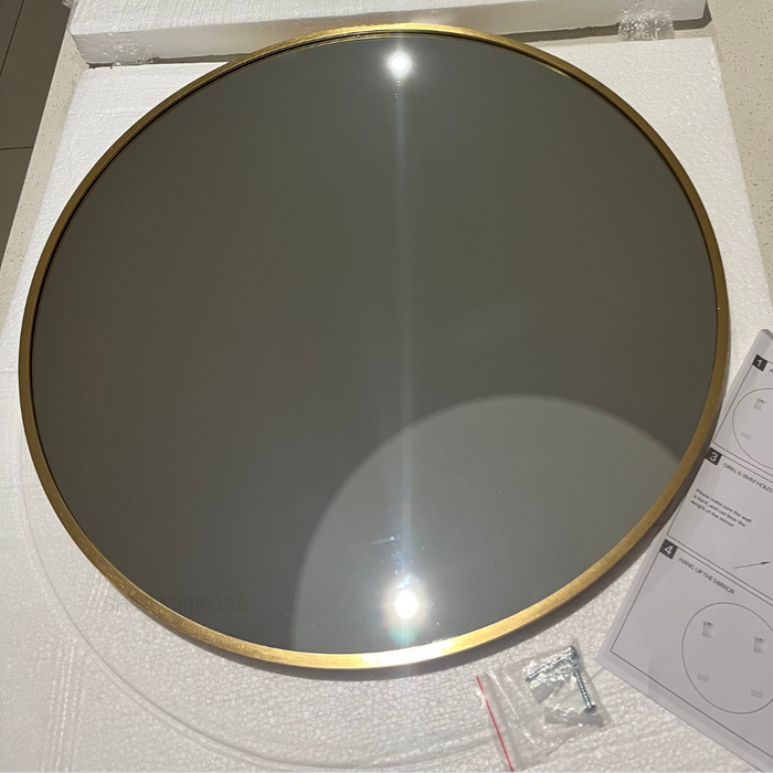 Bethune Round Rose Gold Framed Wall Mirror