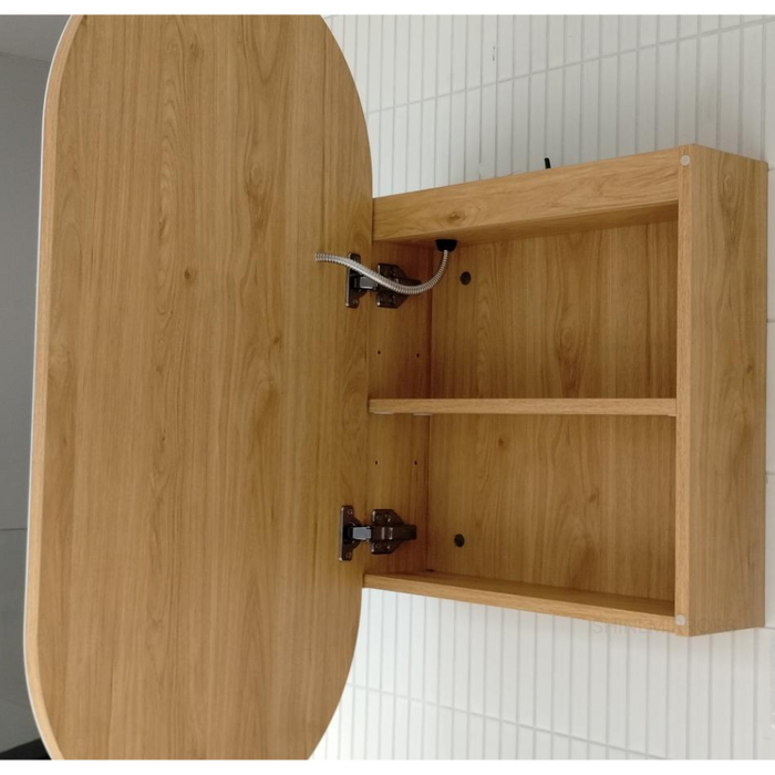 Lexie Ash Brown LED Frontlit Mirror Cabinet