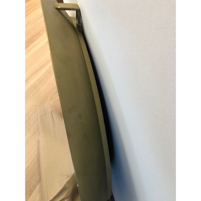 Xandra Round Antique Brass Wall Mirror