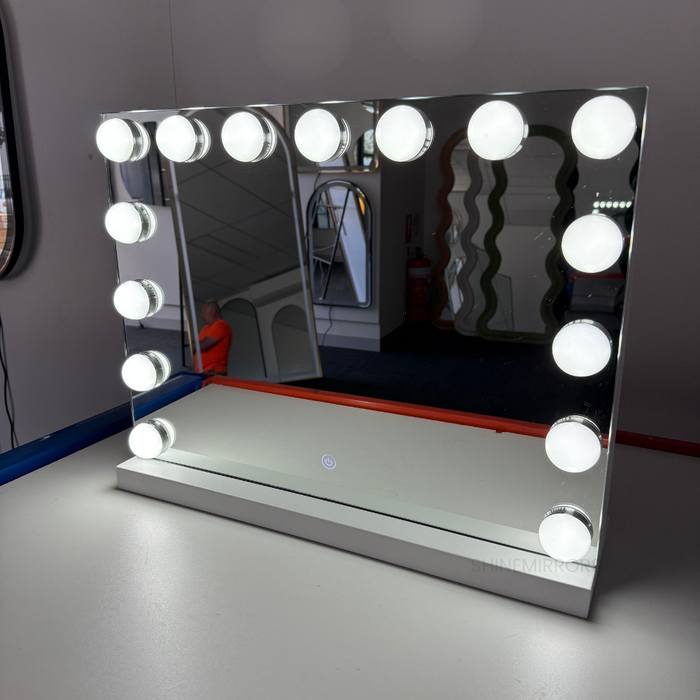 Adriana Rectangular Hollywood Frontlit LED Table Mirror - For Clearance