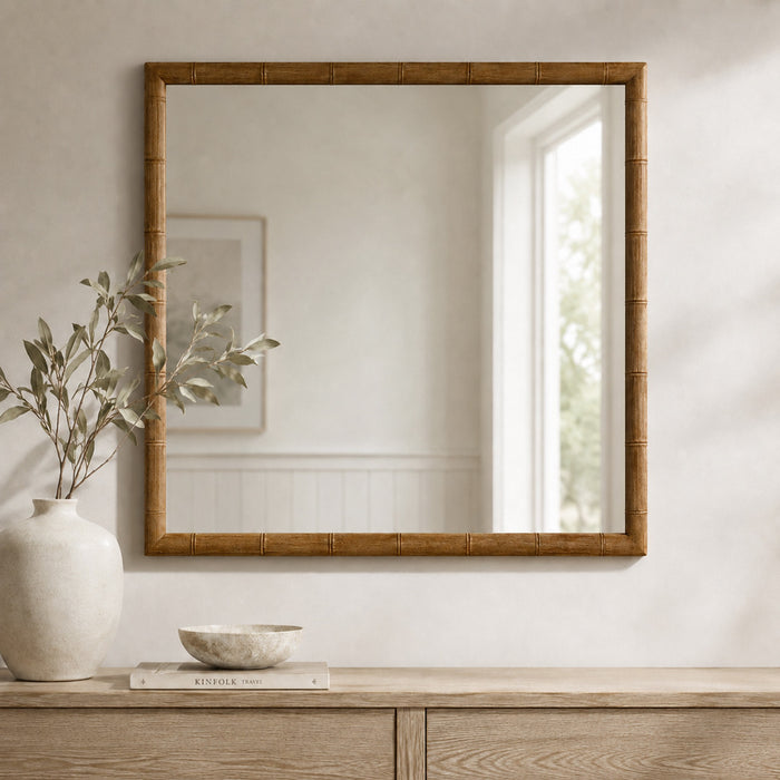 Kairos Wood Square Wall Mirror