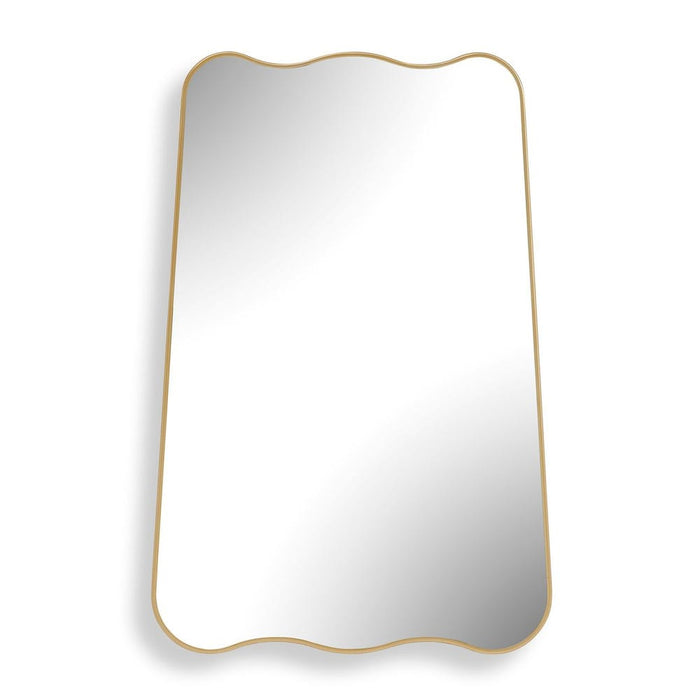 Lunara Scalloped Gold Wall Mirror