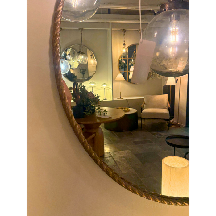 Paula Round Gold Wall Mirror