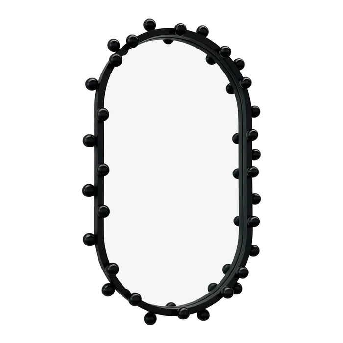 Monique Black Oval Wall Mirror